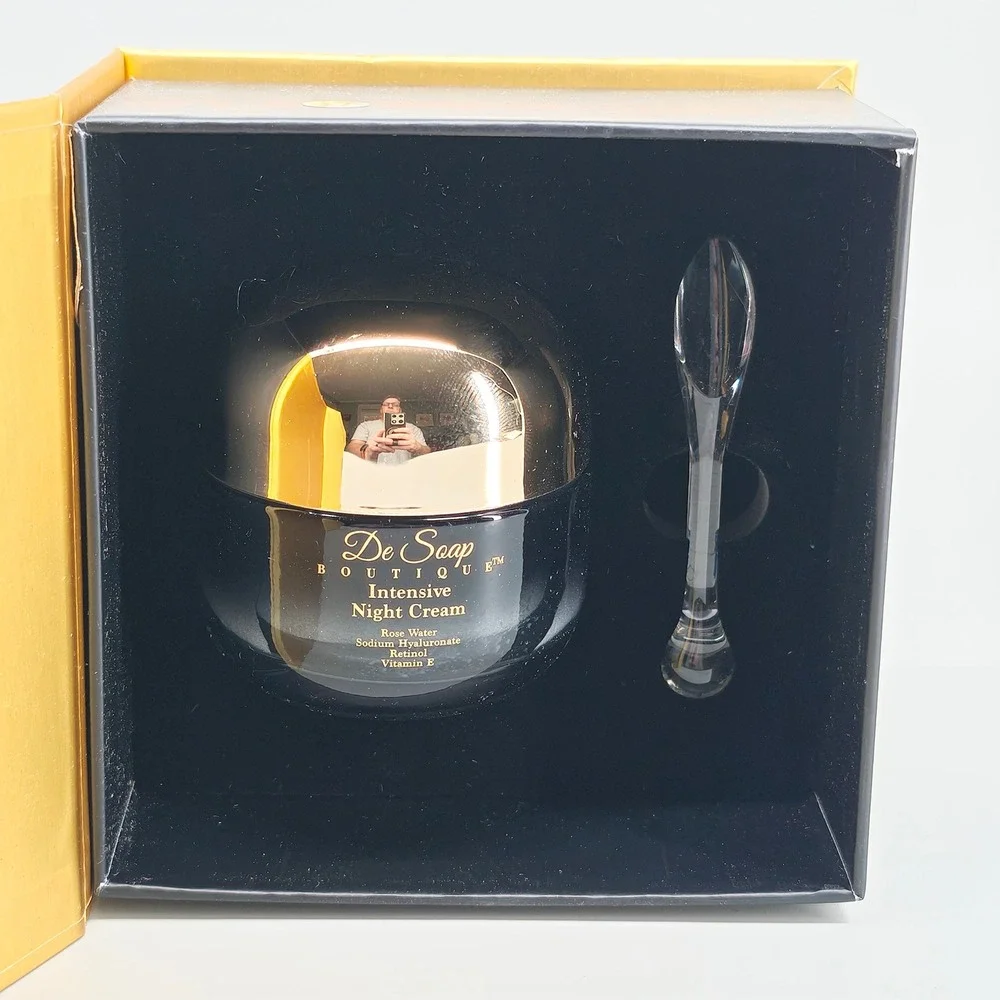 De Soap Boutique Intensive Night Cream Retinol Vitamin E 1.7oz 50g Rose Water